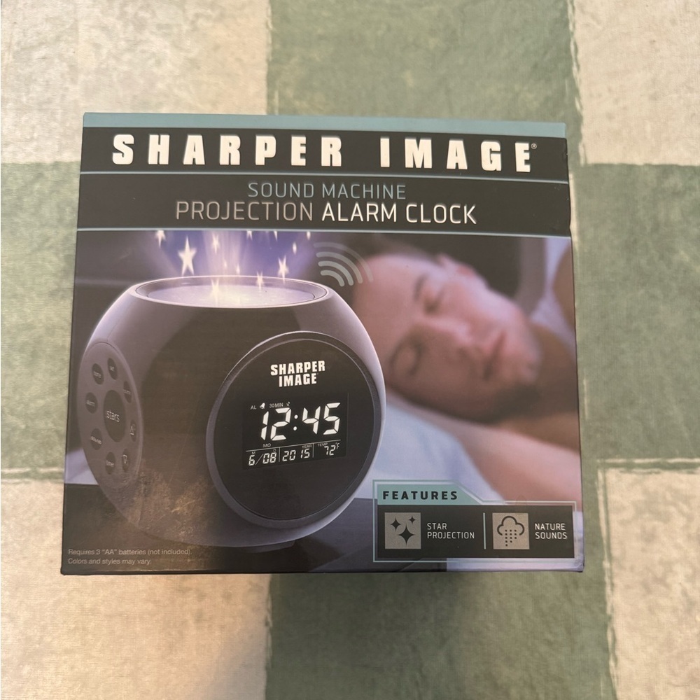 New Sharper Image Black Sound Machine with Star Projection